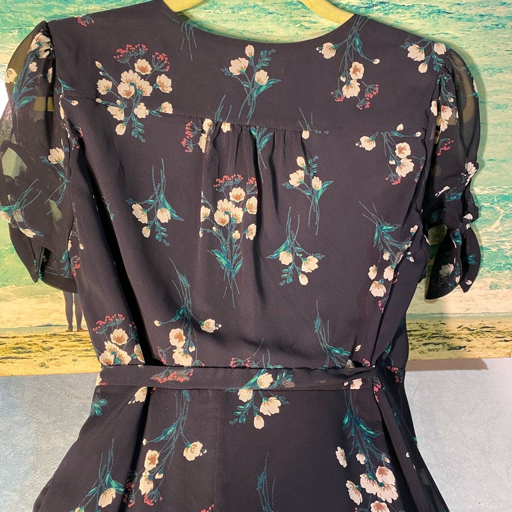 Long Ruffle bottom Wrap Dress - Picture 8 of 8